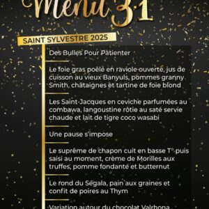 Réservez votre table pour le 31