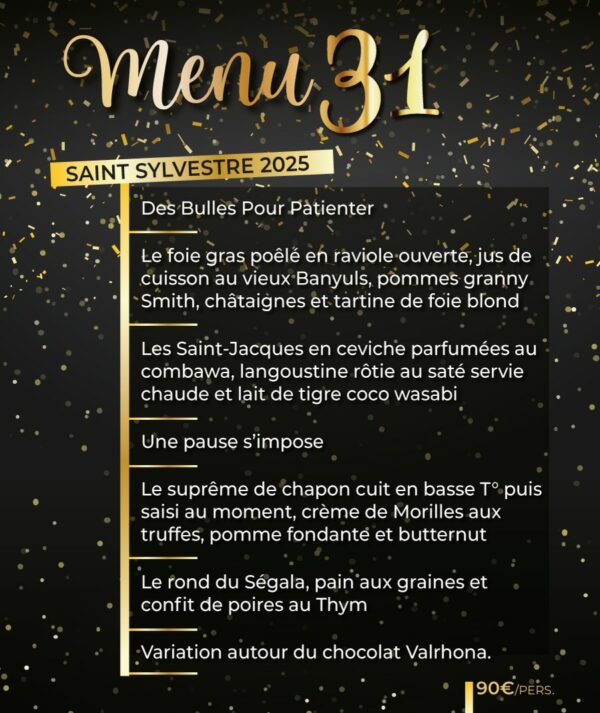 Réservez votre table pour le 31